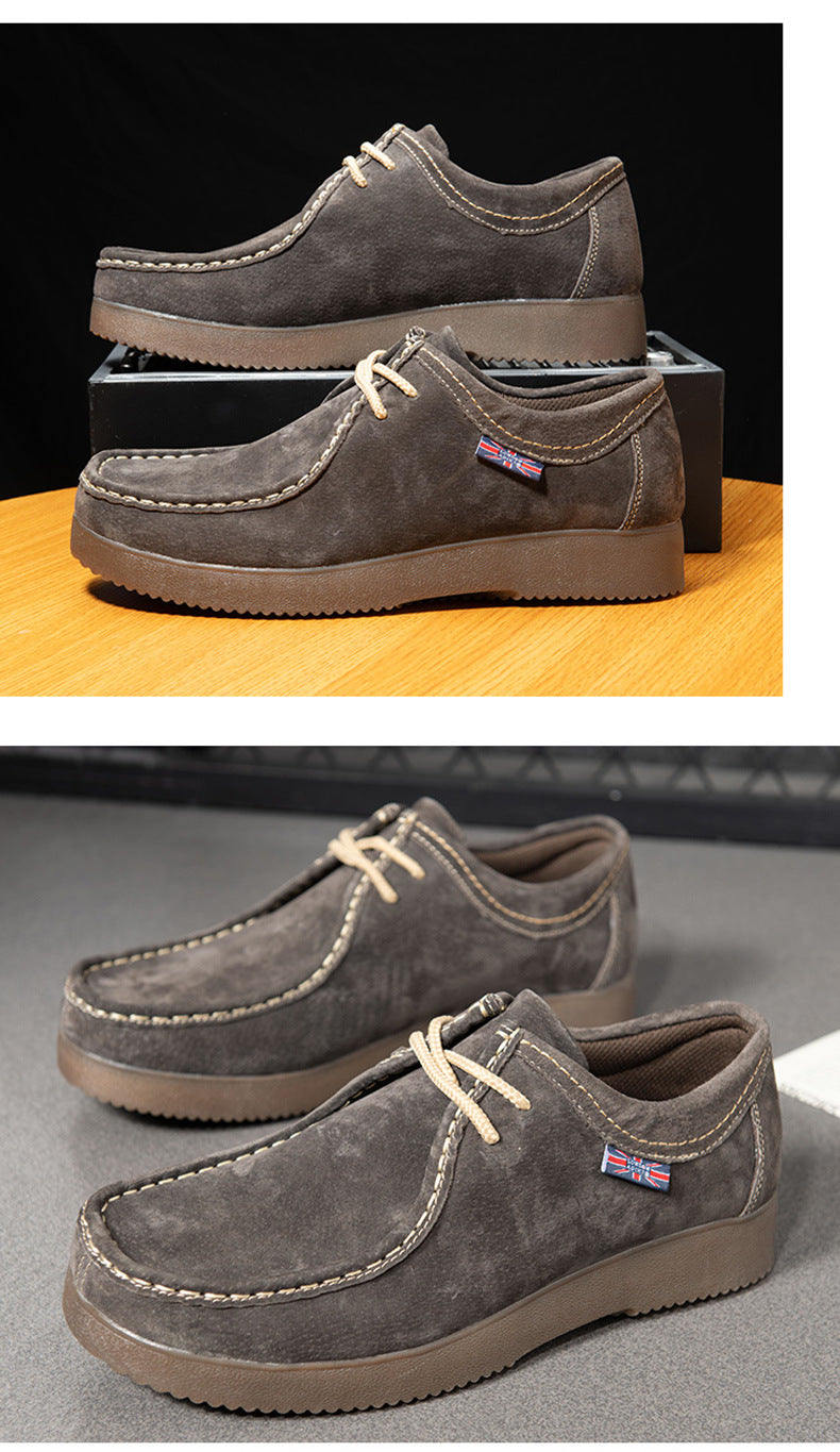 Style coréen occasionnel tendance Sneakers en cuir de style britannique tout en correspondance Hommes