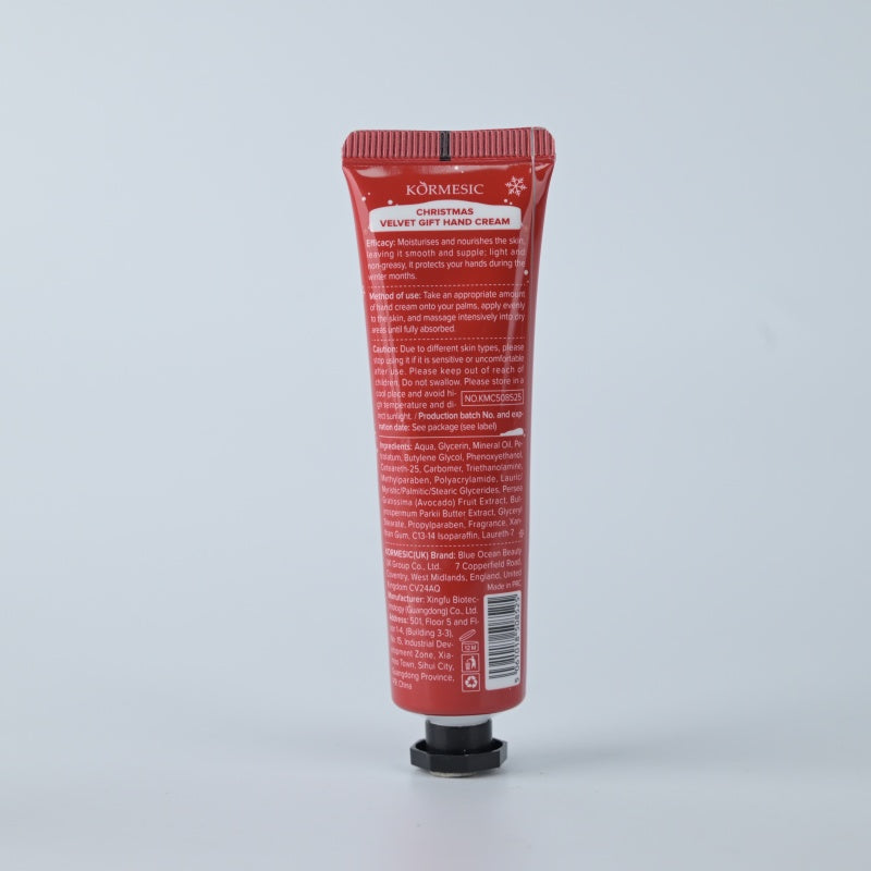 KORMESIC Christmas Velvet Cadeau Crème de la main soin de Noël C OLLEME