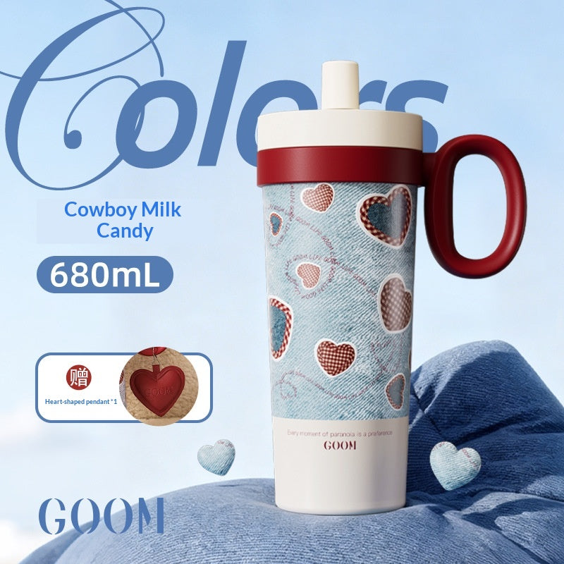Bouteille d'eau en acier inoxydable isolé Élégant et portable parfait comme cadeau d'anniversaire