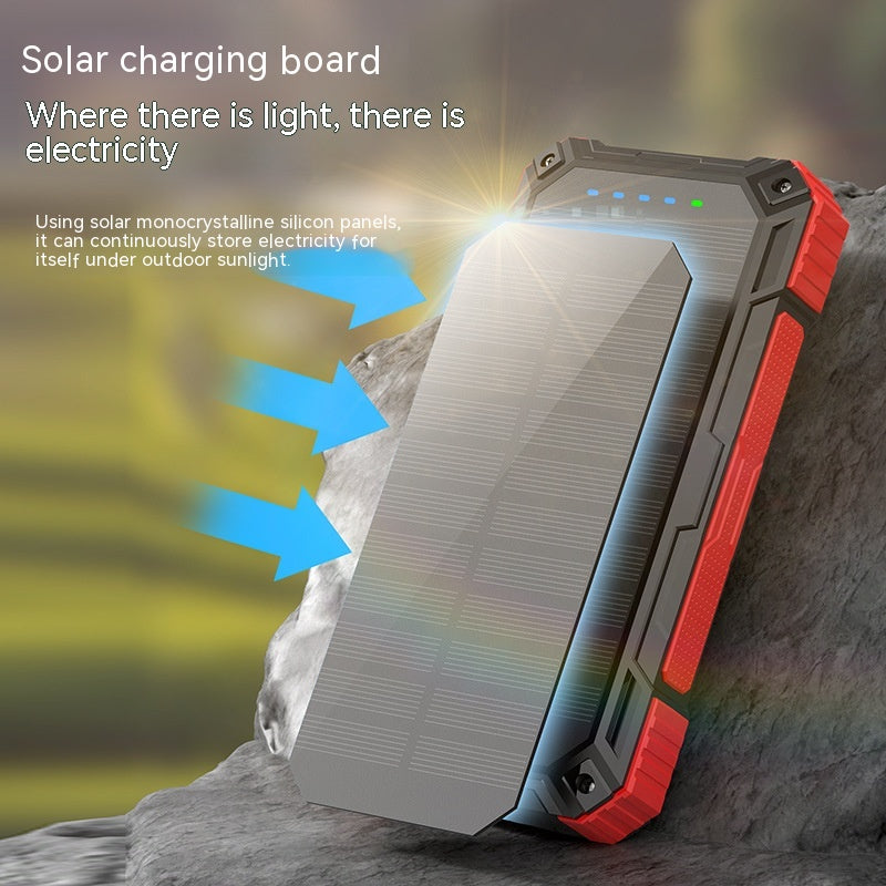 Livré avec une unité de recharge solaire à quatre fils