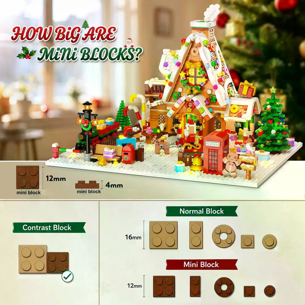 1642-Piece Mini Gingerbread House Calendrier de l'avent