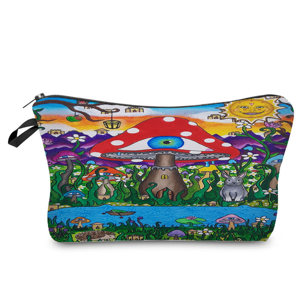Fantasy Mushroom Pattern Mushroom Printing Sac cosmétique