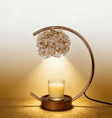 Aromathérapie en fer brut Moulage de cire Bougie d'huile parfumée Warmer Chambre lampe de table