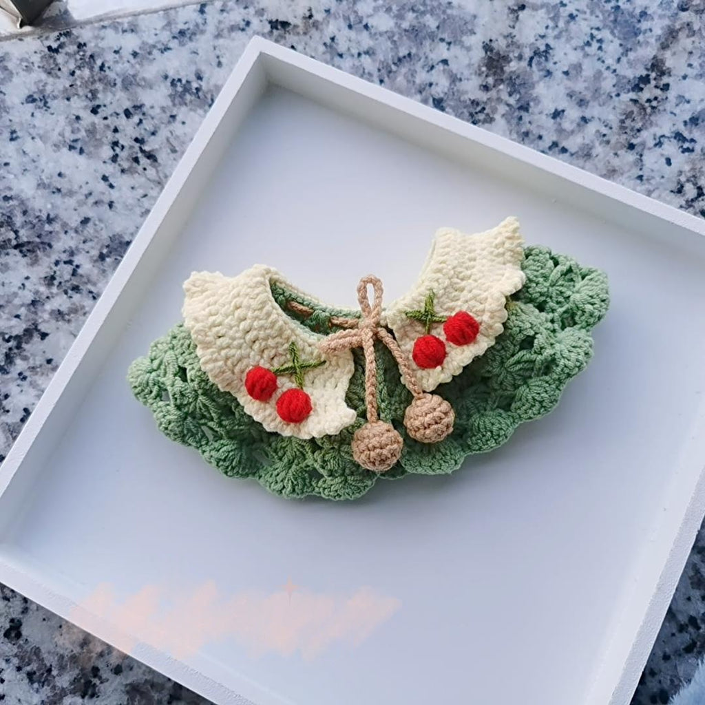 Petit Bib de Drool à base de cerise pour chats et chiens
