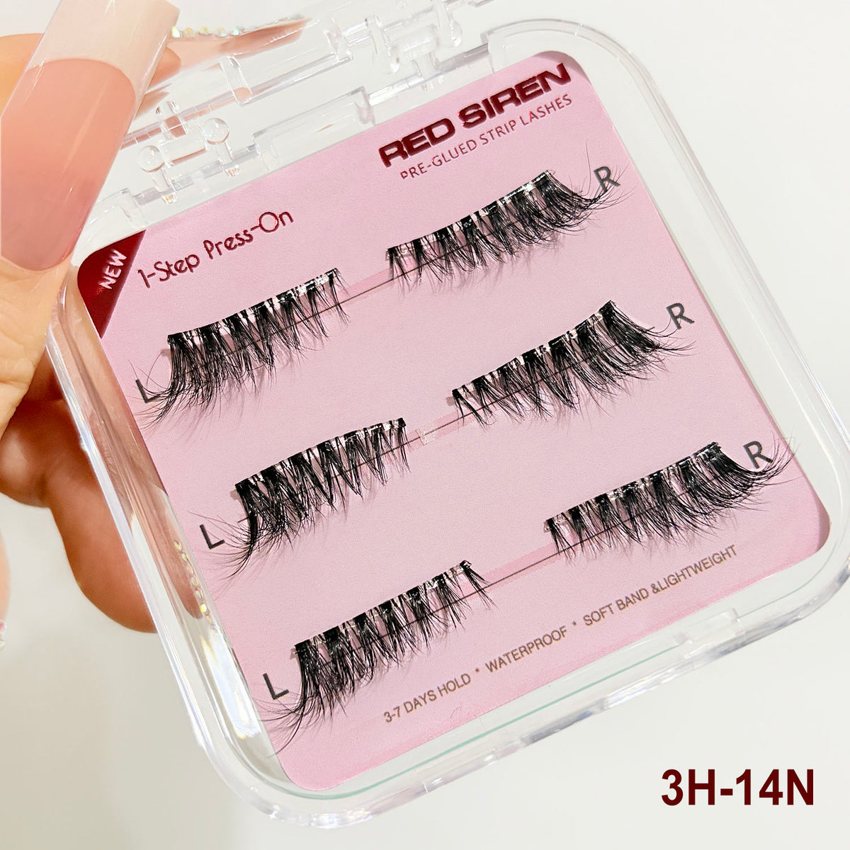 3 pairs of invisible false eyelashes