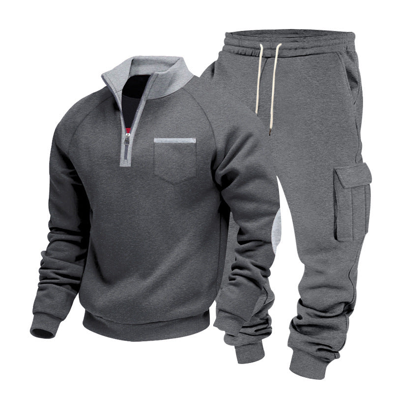 Set of men's casual pants and hoodies
