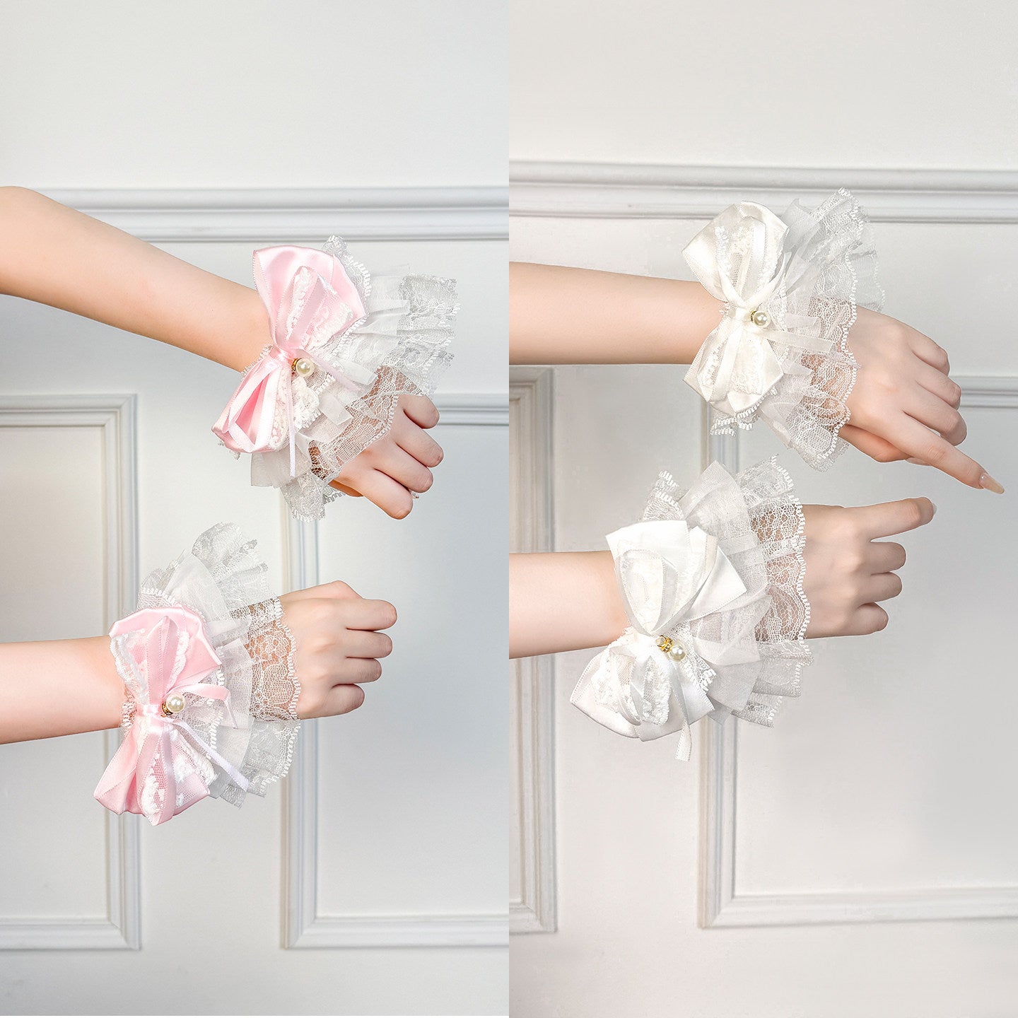 Couverture de manchette en dentelle pour femmes Cake Robe Manches