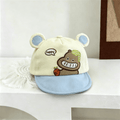 Caricature ronde en trois dimensions Bébé Hippopotamus Casquette de baseball souple Brimmed avec Lette