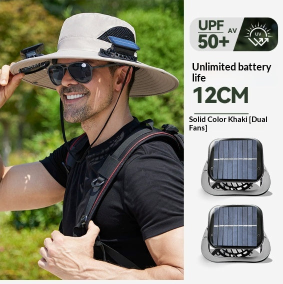 Chapeau d'éventail de pulvérisation Cooling Sunshade Chapeau Fisherman