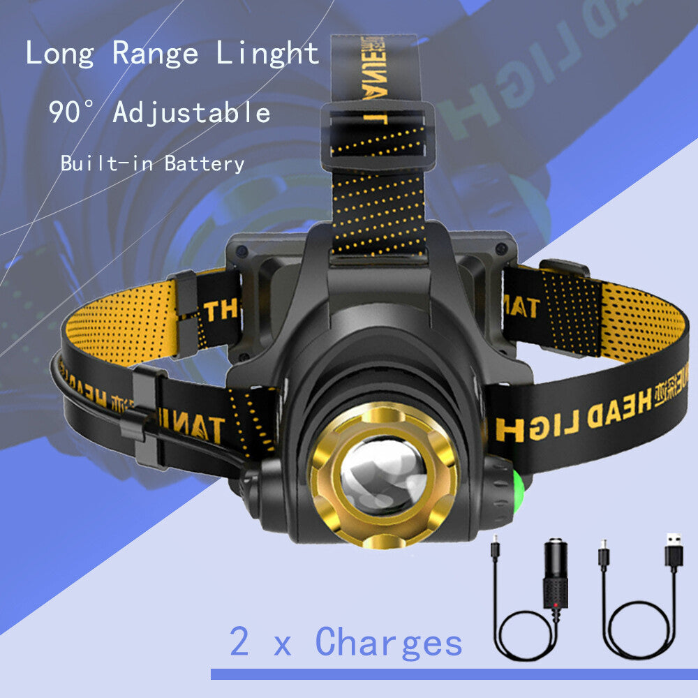 Super Bright 150000LM BATTERY LED phare USB phare lampe de poche