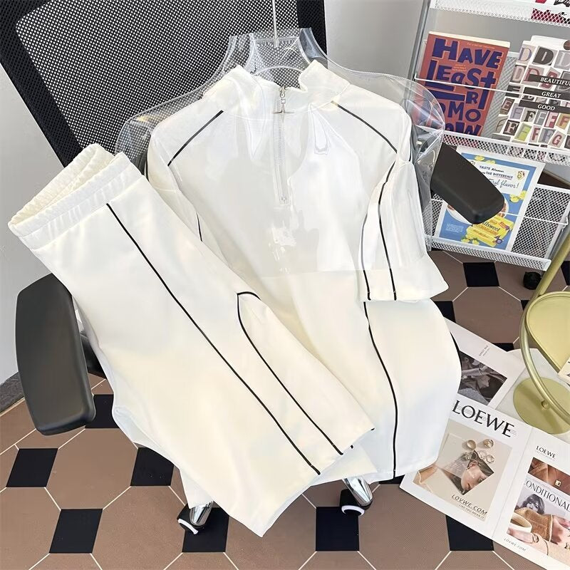 Ensemble de vêtements de sport décontractés demi-zip pour hommes