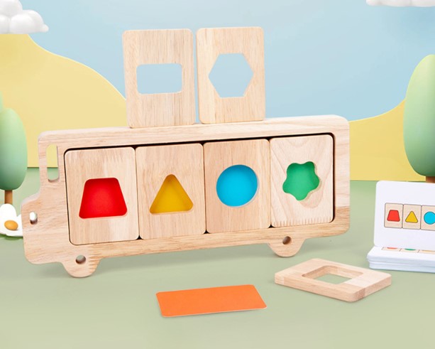 Éducation précoce Géométrie Puzzle tridimensionnel Cognition couleur bébé