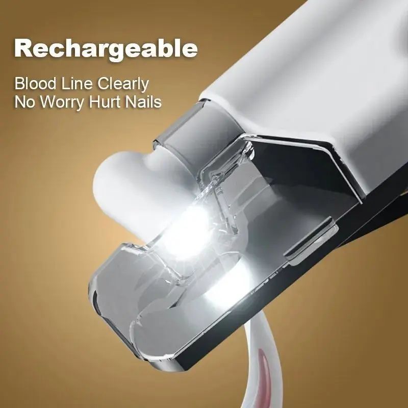 Clippers d'ongle de chien avec lumière pour chiens et chats - rechargeable