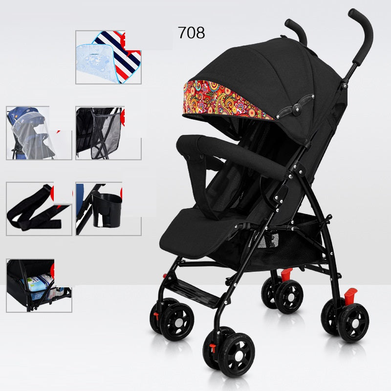 Assieds-toi et couche-toi Bébé Portable Pliant Simple Trolley