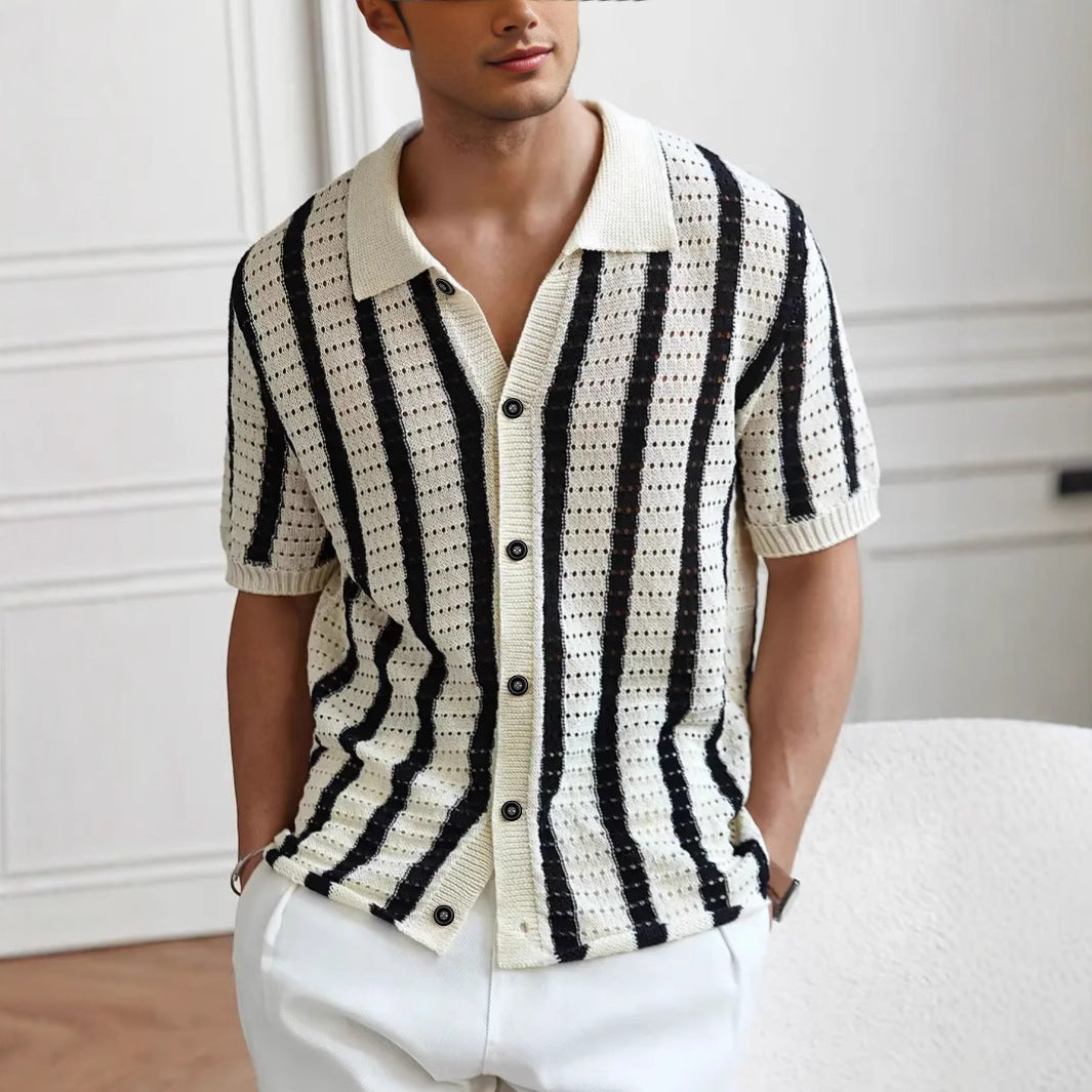Été Chandail à glissière verticale à glissière Lapel Haut