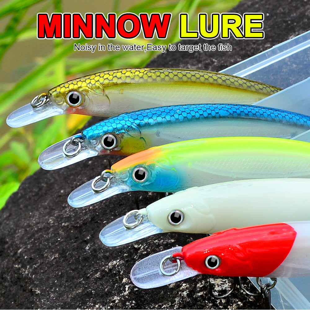 Fausse appât de poisson biomimétique de Mino flottant lumineux
