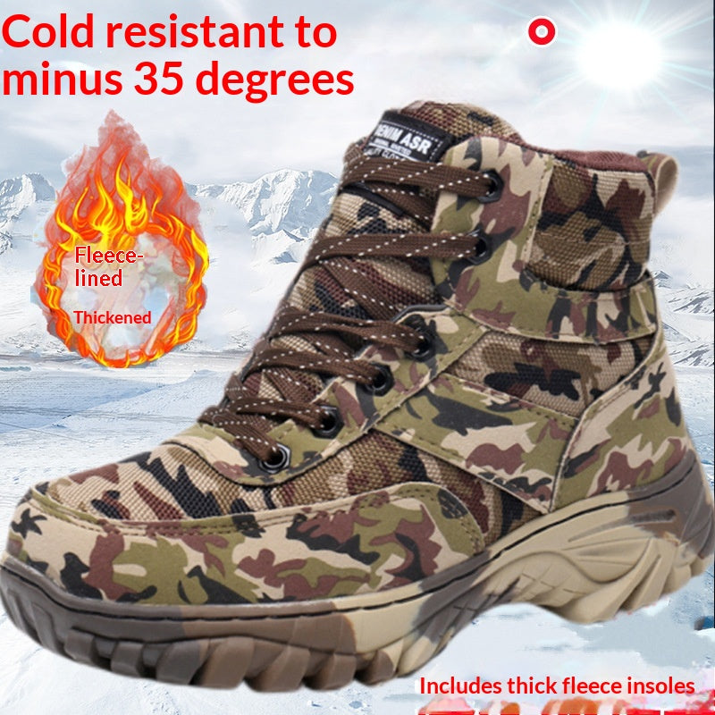 Bottes de neige de plein air en polaire pour hommes