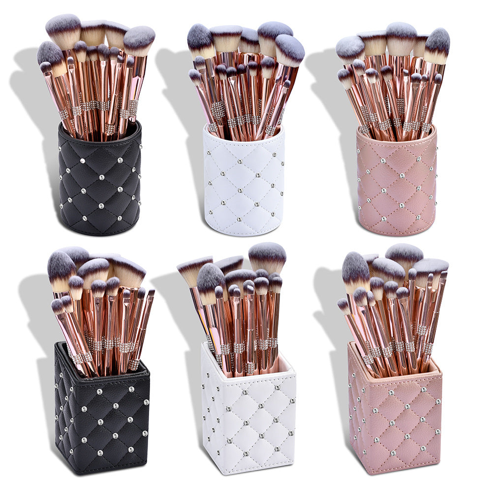 Portable maison électroplaqué rose or brosse de maquillage costume