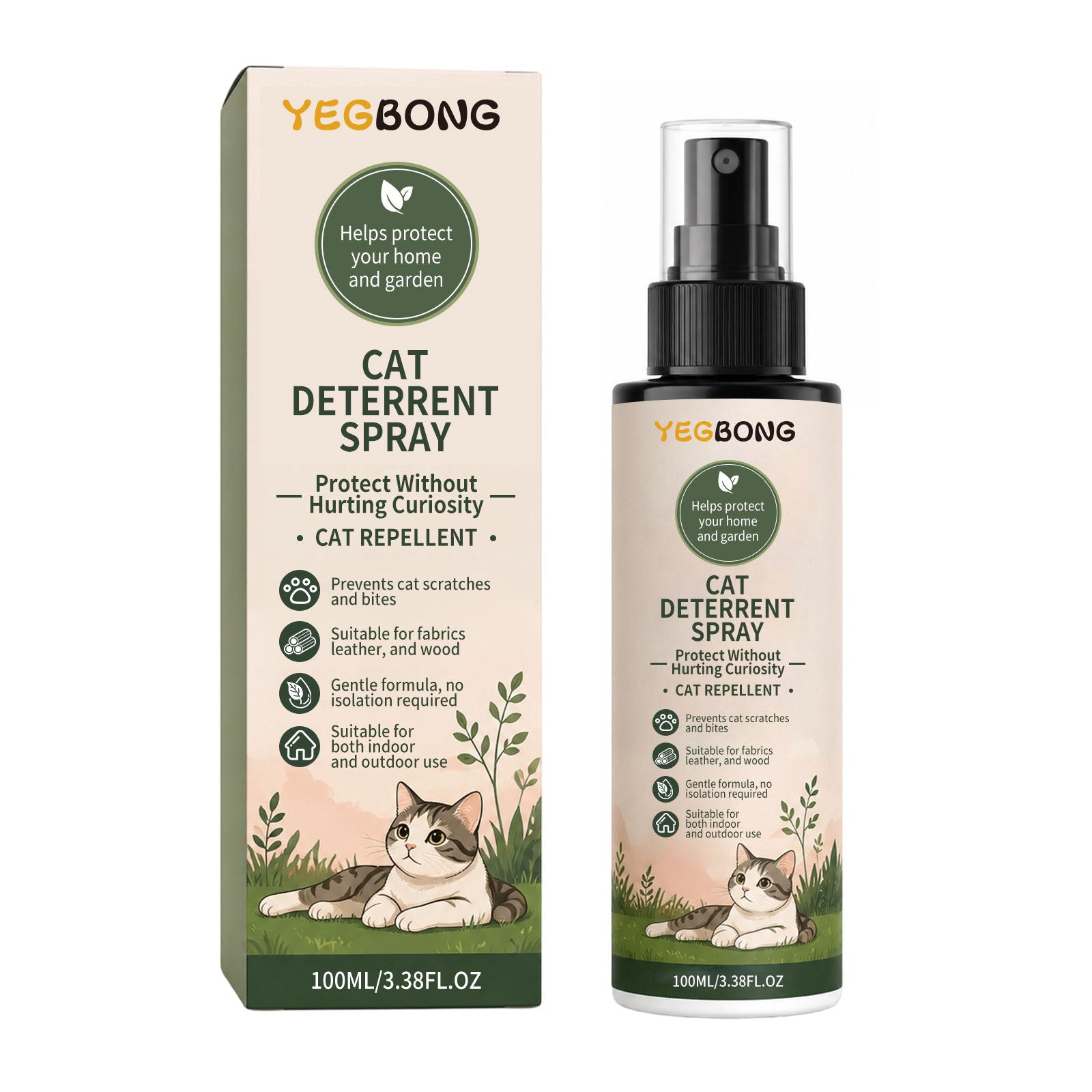 Spray répulsif pour chats Meubles de protection pour animaux doux et confortable Répulsif comportemental pour chats