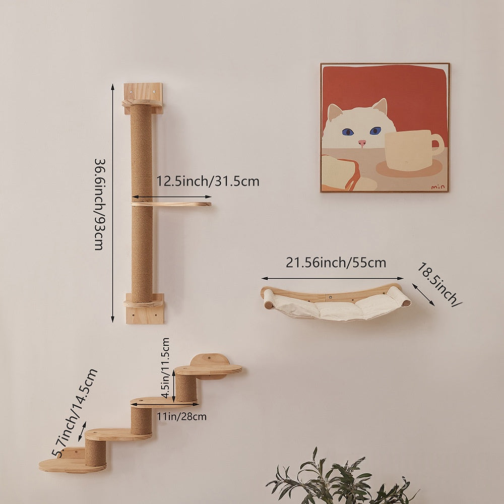 Craquage mural en bois de chat en bois massif