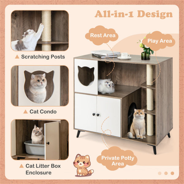 Boîte à litière Cat avec poste de découpe Cat