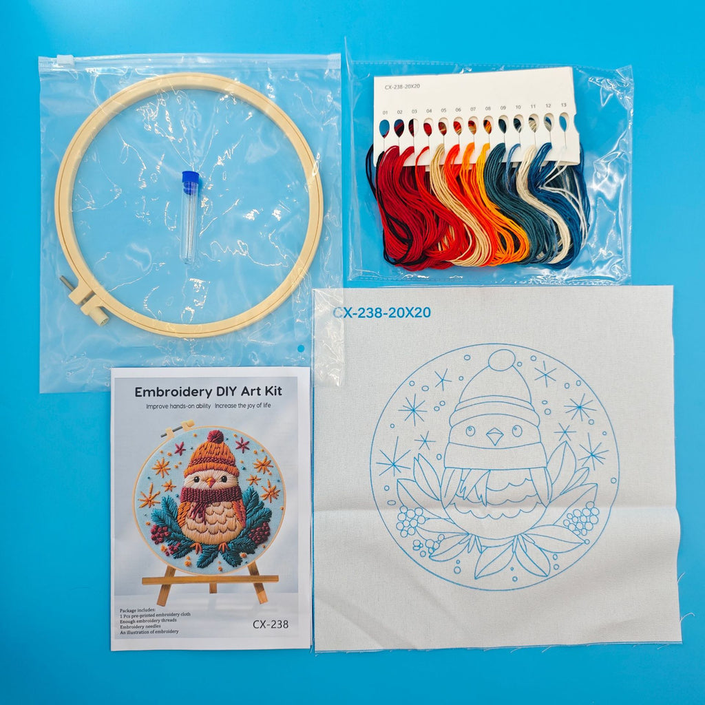 Trousse de matériel pour les oiseaux d'hiver de Noël