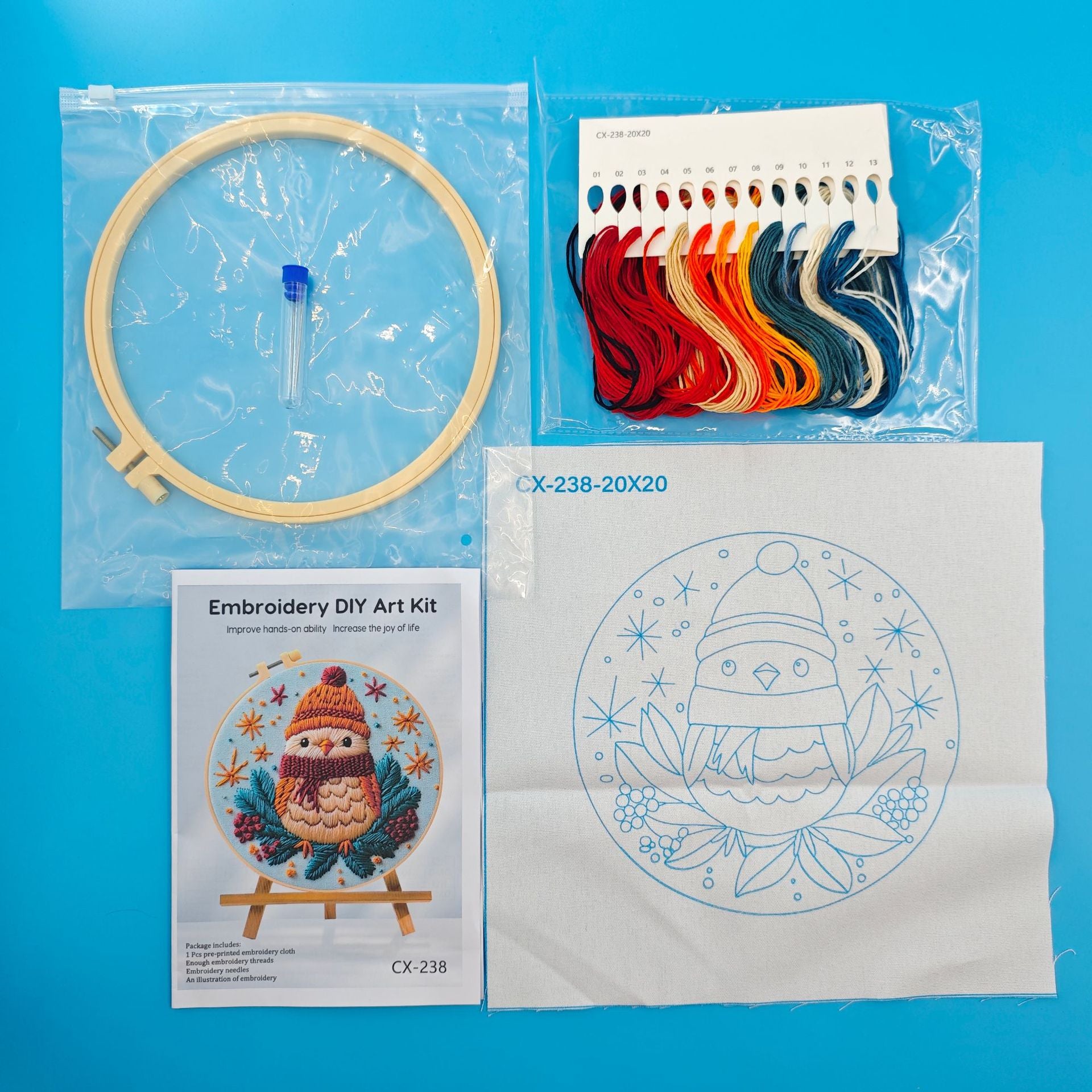 Trousse de matériel pour les oiseaux d'hiver de Noël