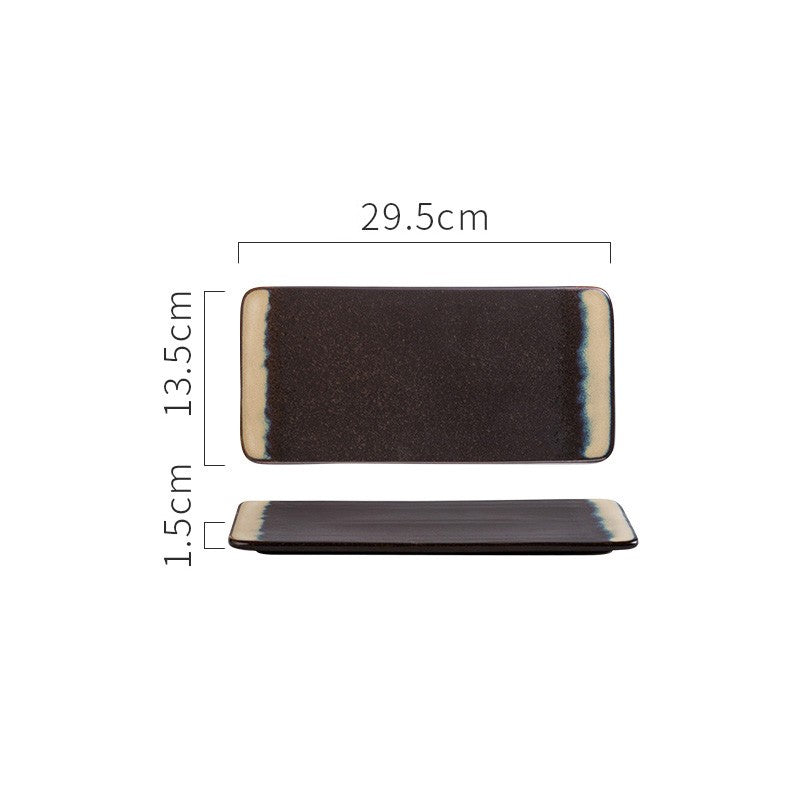 Céramique rectangulaire Sushi Platter japonais
