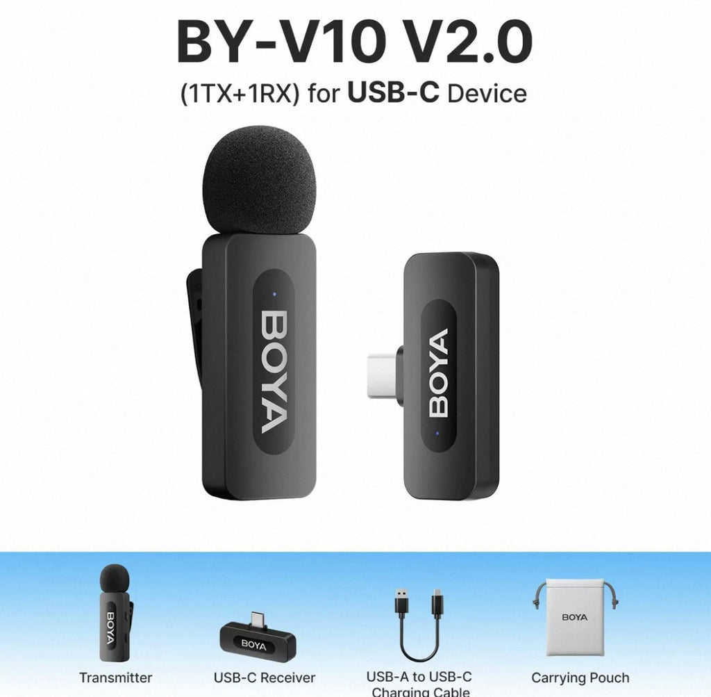 Wireless Lavalier Microphone with Triple-Level AI Noise Cancellation for Mobile Live Strea