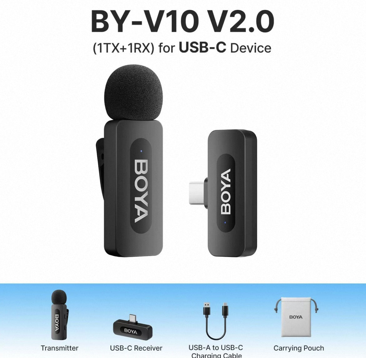 Wireless Lavalier Microphone with Triple-Level AI Noise Cancellation for Mobile Live Strea