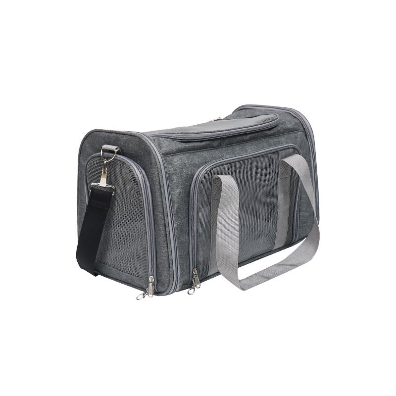 Transporteur d'animaux de compagnie pliable de grande capacité pour avoir sorti votre chat