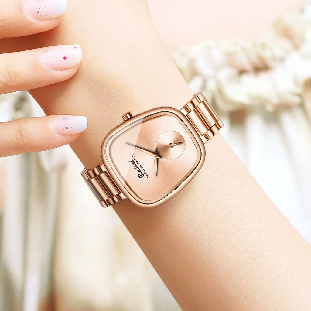 Montre Quartz en acier inoxydable imperméable pour femme