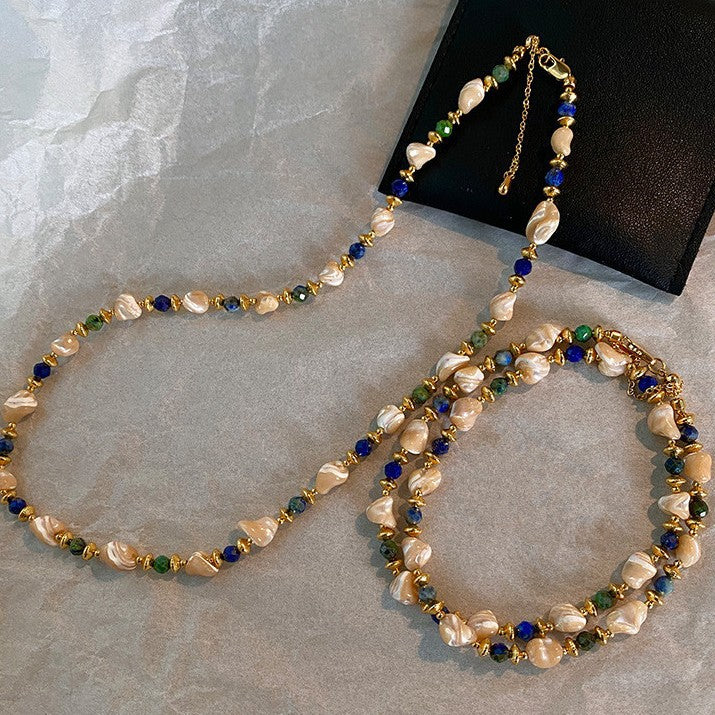 Pierre naturelle Perle Minimaliste Collier élégant
