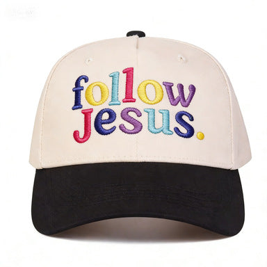 Brodé Couleur-bloc Baseball Cap Vintage-inspirationd