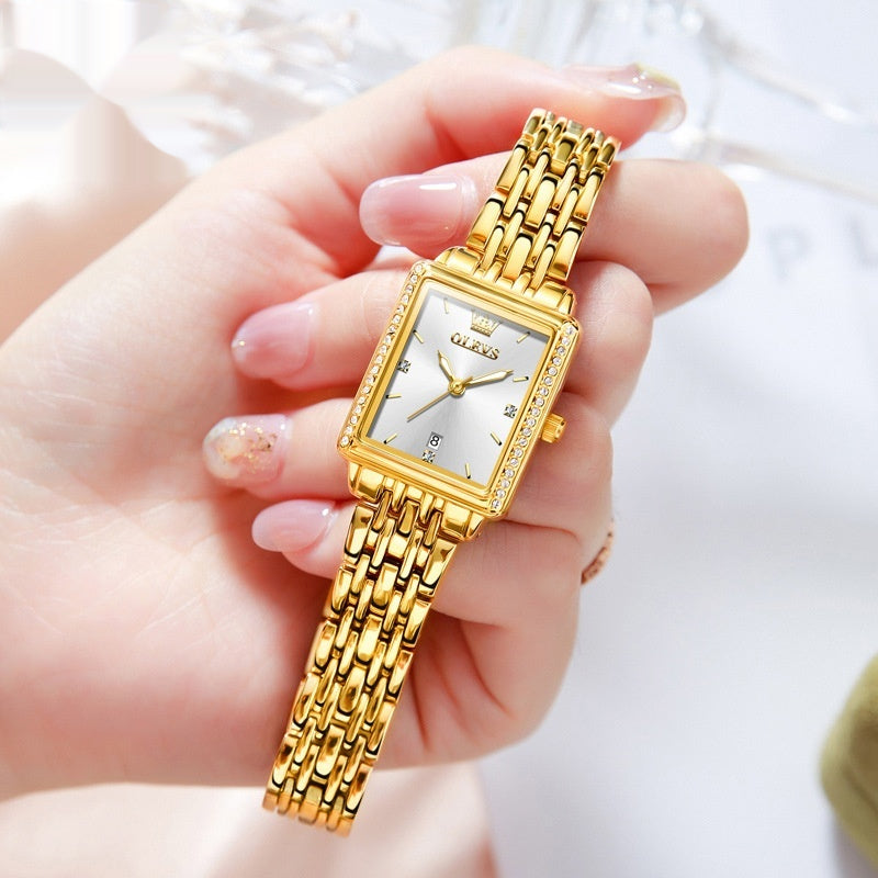 Montre Quartz de mode carrée simple pour femmes