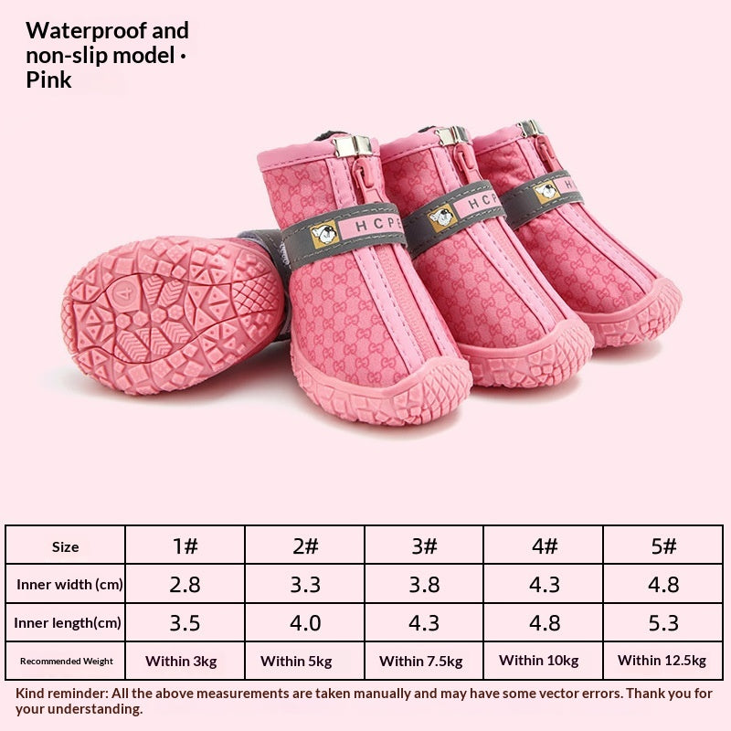 Bottes de pluie antidérapantes imperméables pour chiens de compagnie