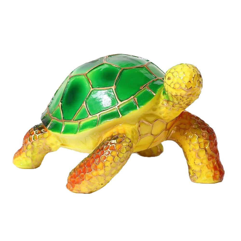 Tortoise Resin Ornament Creative Home Côté lit Tortoise Décoration de lampe de table