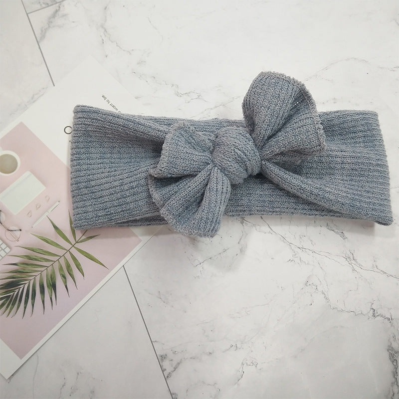 Autumn and Winter Baby Knitted Bow Headband
