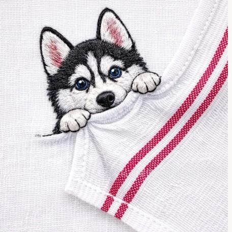 Serviettes de cuisine Broderie animale