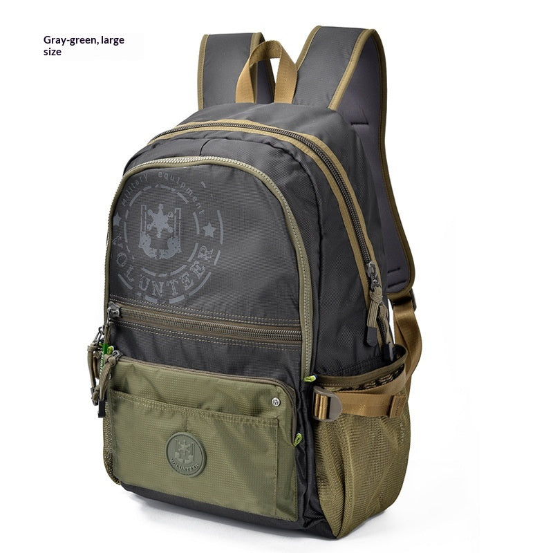 Toile imperméable Sac à dos de voyage grande capacité pour les hommes