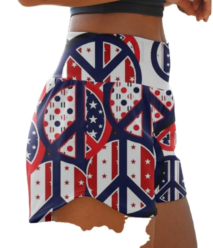 Le short haute portée des femmes avec des motifs crâne et léopard imprimés