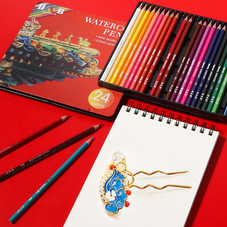 Water-soluble colored pencil Professional iron box