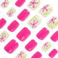 Short Shiny Minimalist Square faux ongles pour l'été