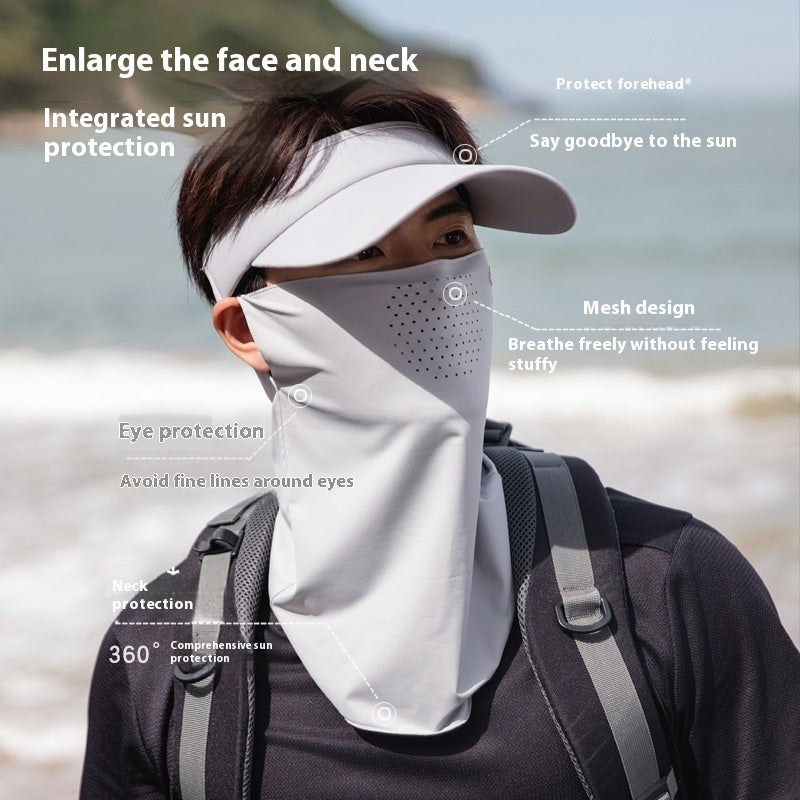 Masque du soleil Écharpe de soie de glace pleine face pour hommes