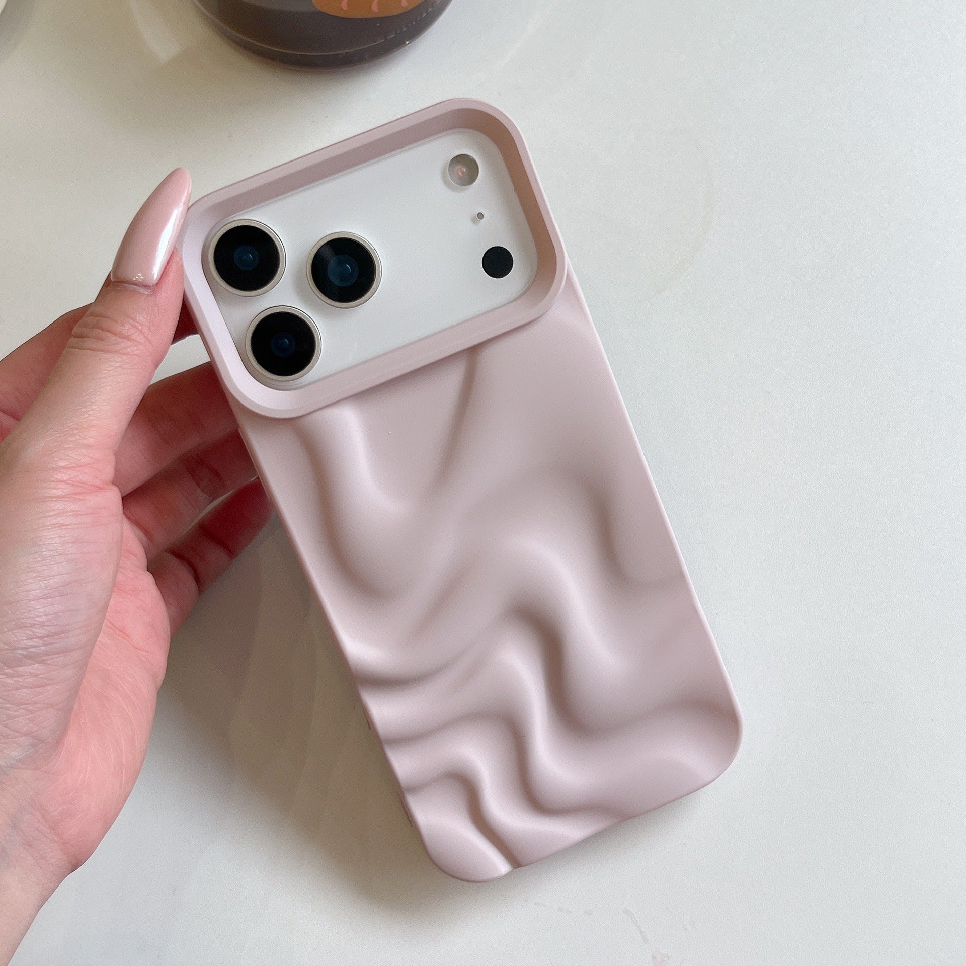 Creative Versatile Solid Couleur Irrégulier Wave Pattern Phone Case