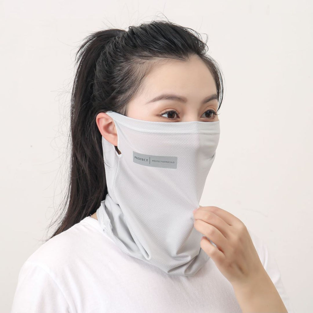 Masque en soie glacée pour la protection solaire et la défense UV