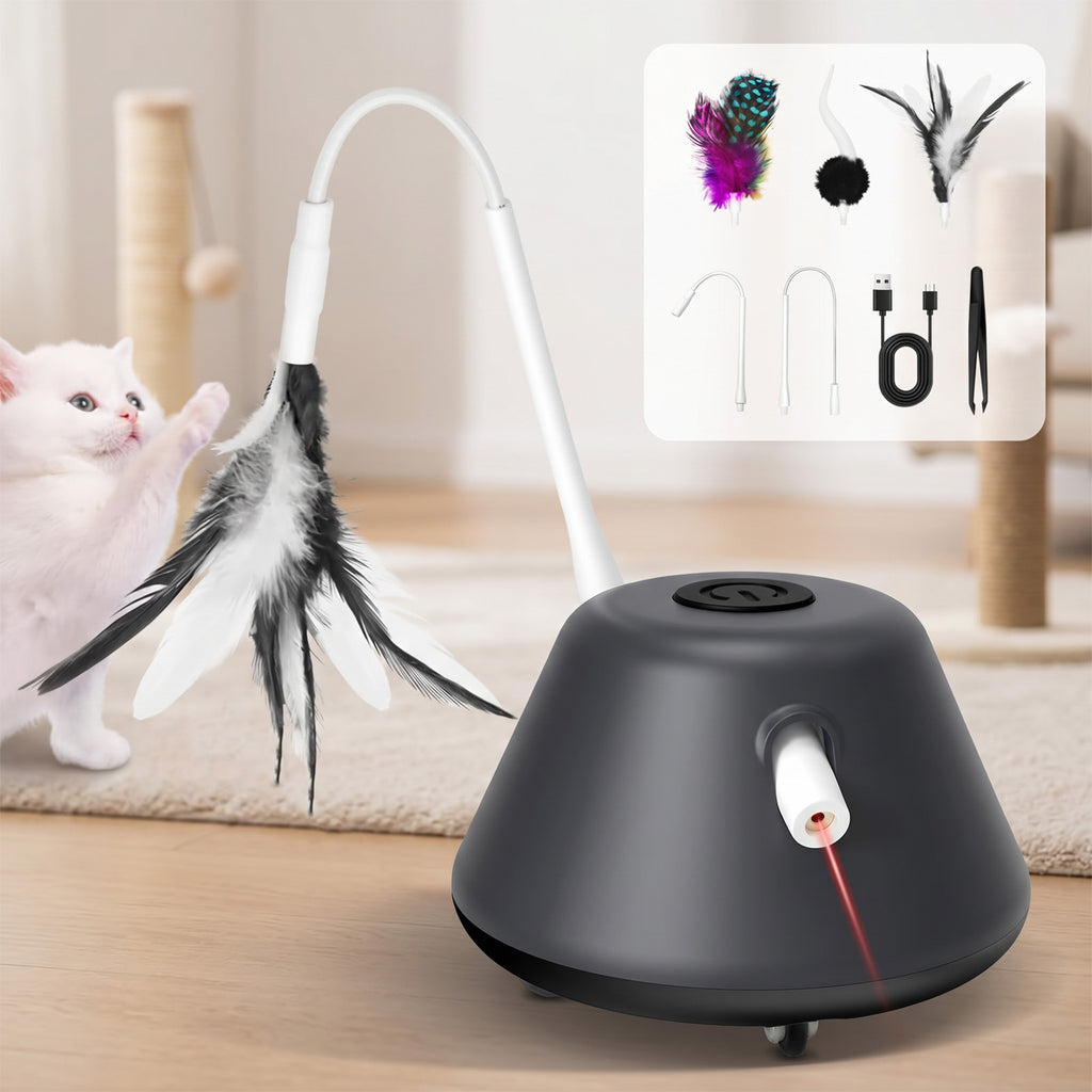 PT2021 Jouet de chat en noir – pour jouer actif et entertaining
