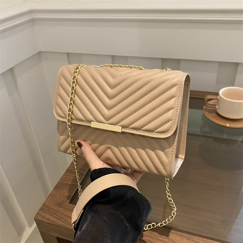 Sac transversal en treillis texturé rétro pour femmes - Sac à main pour femmes