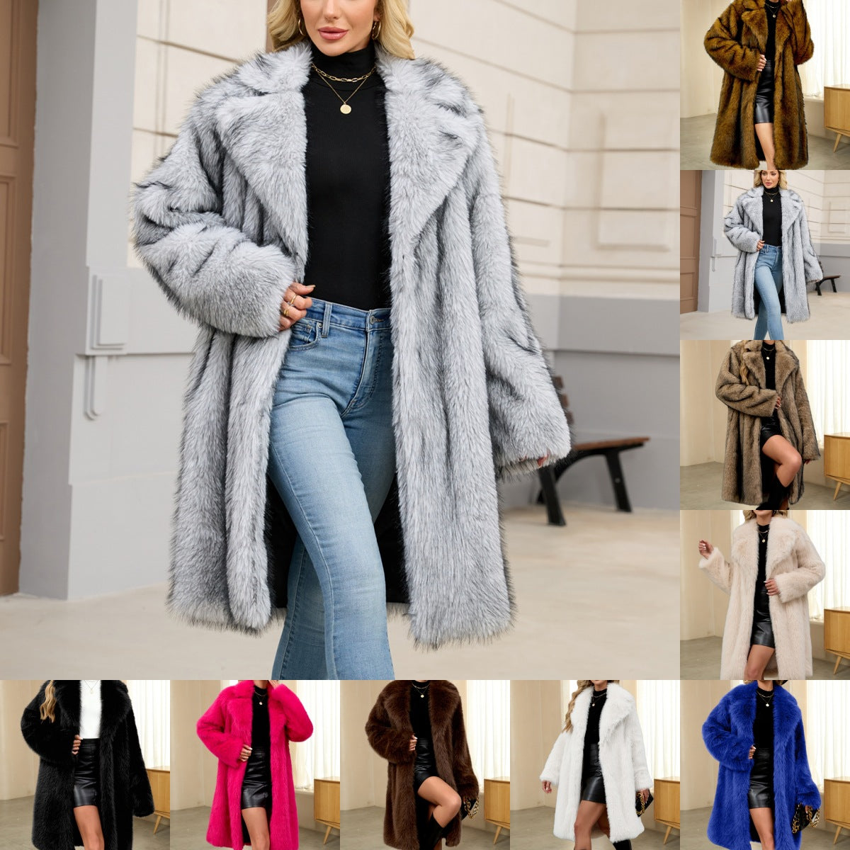 Manteau en peluche pour femmes