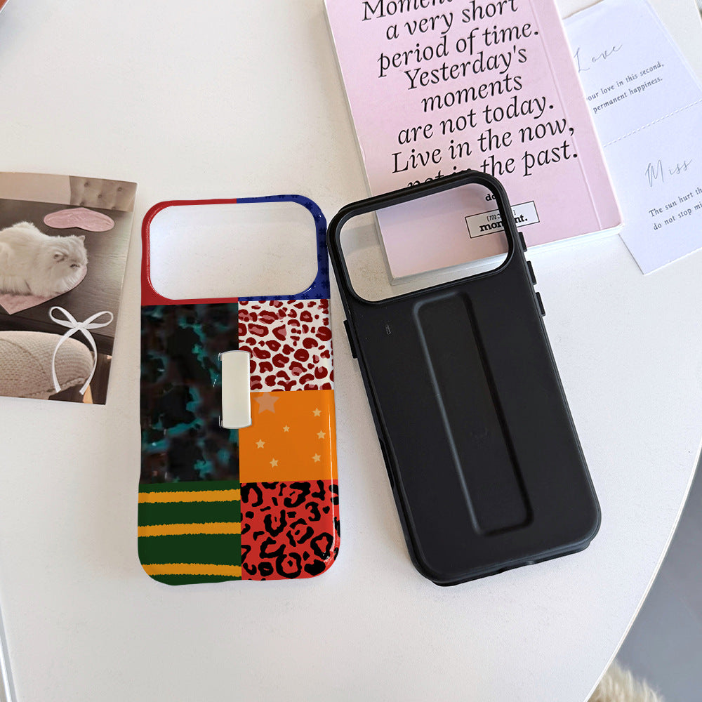 Meilleure vente Film et stand Two-in-one Phone Case